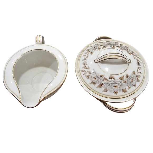 Vintage Noritake China Glenbrook Sugar with Lid and Creamer Set - Picture 6 of 11